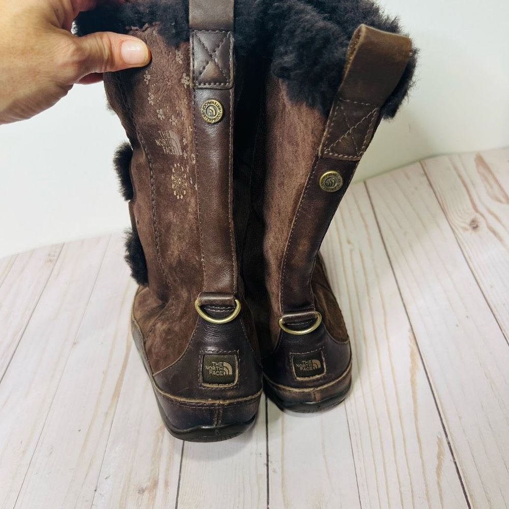 The North Face Abby III Brown Suede Leather Primaloft Boots - Picture 5 of 11